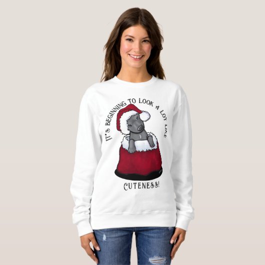 KiniArt Pitbull Sweatshirt de Noël (Devant entier)