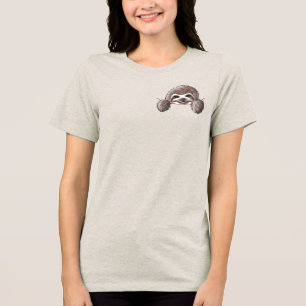 KiniArt Pocket Sloth Tri-Blend Shirt