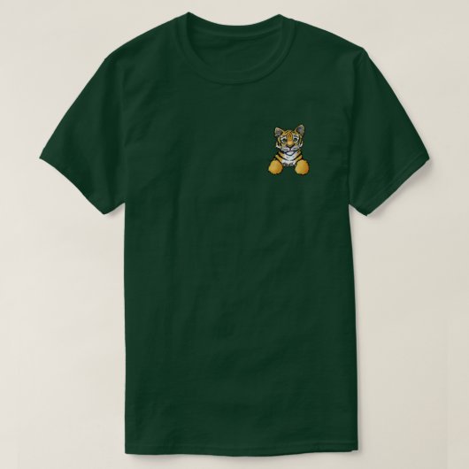 KiniArt Pocket Tiger T-Shirt (Design voorkant)