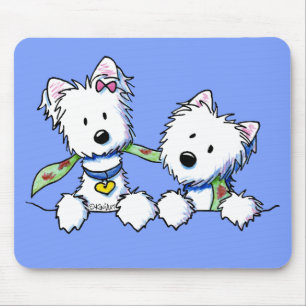 KiniArt Pocket Westie Boy en Girl Muismat