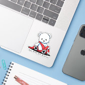 KiniArt Polar Beren welp Sticker (Laptop met iPhone)