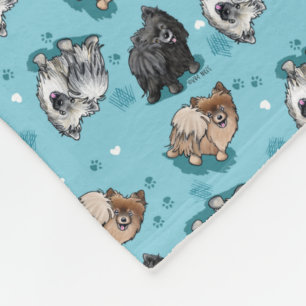 KiniArt Pom Parade Fleece Deken