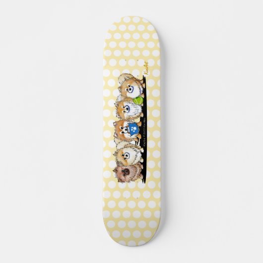 KiniArt Pom Party Skateboard (Voorkant)