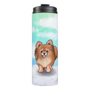 KiniArt Pomeranian Thermosbeker
