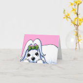 KiniArt Precious Maltese Note Kaart (Gele Bloem)