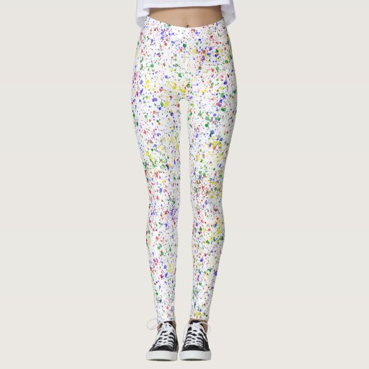 KiniArt Primary Paint Splatter Leggings (Voorkant)