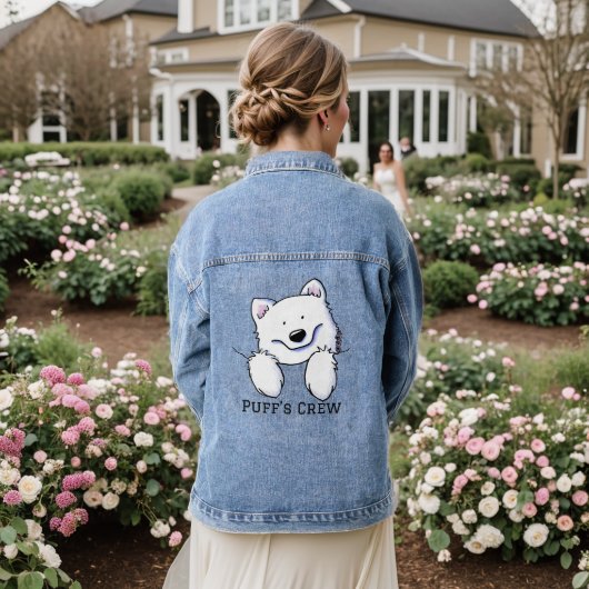 KiniArt Samojeed Denim Jacket (Huwelijk Achterkant)