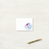 KiniArt Santa Moon Westie Kerstmis Post-it® Notes (Op bureau)
