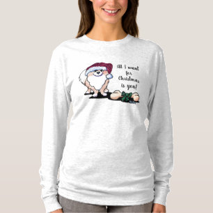 KiniArt Santa Paws Pomeranian T-shirt