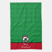 KiniArt Schnauzer Christmas Theedoek (Verticaal)