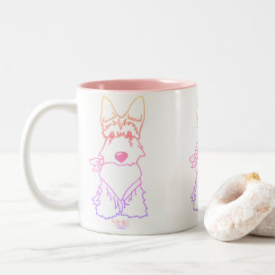 KiniArt Schotse Terrier Tweekleurige Koffiemok