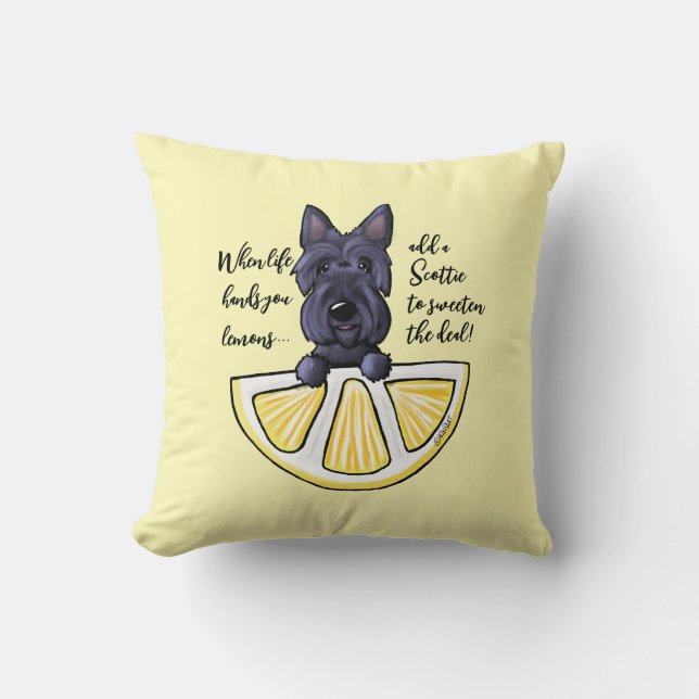 KiniArt Scottie Life Lemons Accent Coussin (Recto)