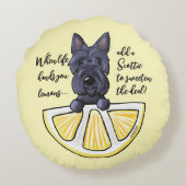KiniArt Scottie Life Lemons Accent Coussin (Dos)