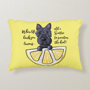 KiniArt Scottie Life Lemons Accent Pillow Kussen