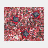 KiniArt Scottie Red Abstract Fleece Deken (Voorkant (Horizontaal))