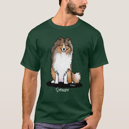 KiniArt Sheltie T-shirt (Voorkant)