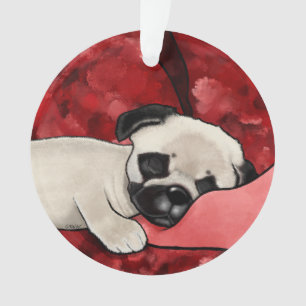 KiniArt Slaperige Pug Ornament