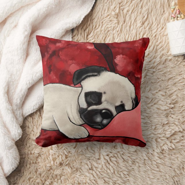 KiniArt Sleepy Pug Kussen (Deken)
