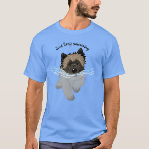 KiniArt Swimming Cairn Terrier T-Shirt