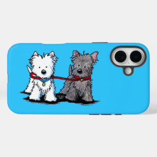 KiniArt Terrier Walkers iPhone 16 Plus Hoesje