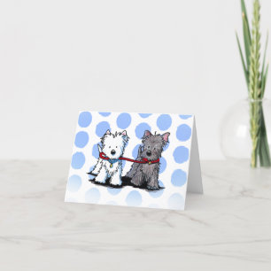 KiniArt Terrier Walking Buddies Card Bedankkaart