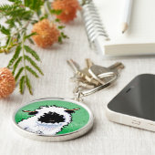 KiniArt Valais Blerkse Sheep Sleutelhanger (Zijkant)