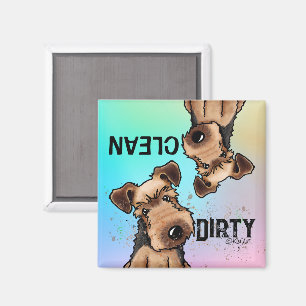 KiniArt Welsh Terrier Vaatwasser Magneet