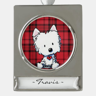 KiniArt Westie - Aangepaste versiering Verzilverd Banner Ornament