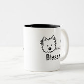 KiniArt Westie BLESSED Mug (Devant droit)