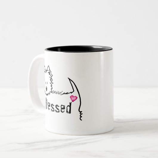 KiniArt Westie BLESSED Mug (Devant gauche)