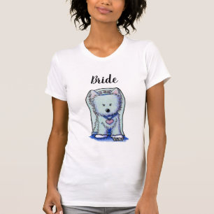 KiniArt Westie BRIDE T-shirt