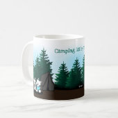 KiniArt Westie Camping Café Mug (Devant gauche)