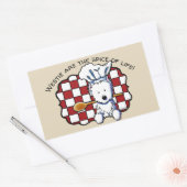 KiniArt Westie Chef Rechthoekige Sticker (Envelop)