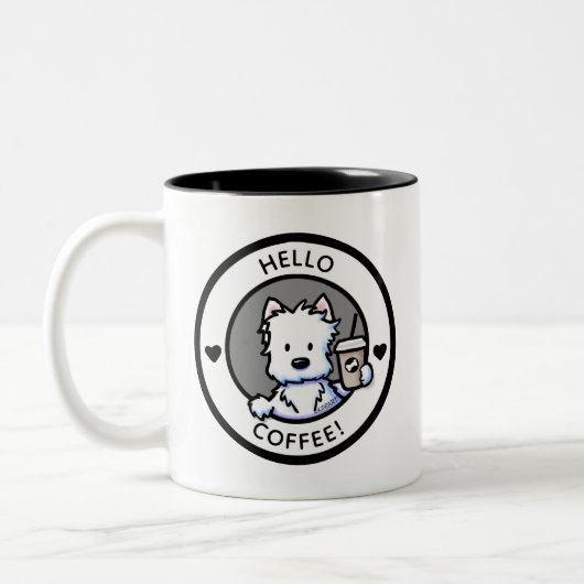 KiniArt Westie Coffee Mok (Links)