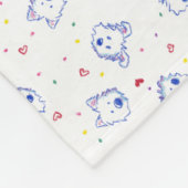 KiniArt Westie Crayon Cuties Fleece Deken (Hoek)
