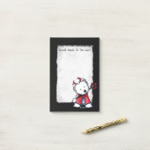 KiniArt Westie Devil Post-It Notes (Op bureau)