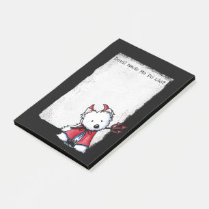 KiniArt Westie Diable Post-It Notes