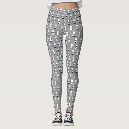 KiniArt Westie Dog Leggings (Voorkant)