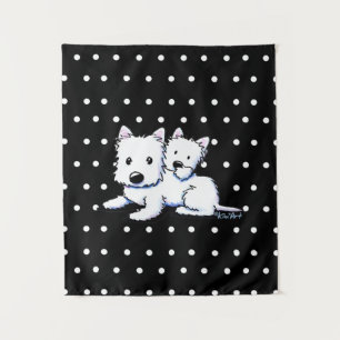 KiniArt Westie Duo Tapijt Wandkleed