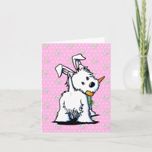 KiniArt Westie Easter Bummy Kaart