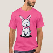 KiniArt Westie Easter Bunny T-Shirt (Voorkant)