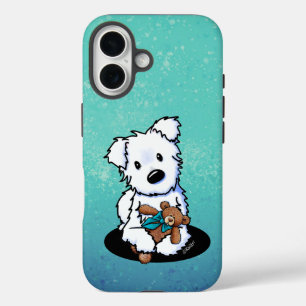 KiniArt Westie en Beer iPhone 16 Hoesje