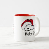 KiniArt Westie Festive Christmas Mug (Devant droit)