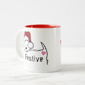 KiniArt Westie Festive Christmas Mug (Devant gauche)