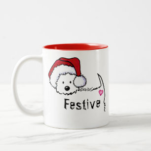 KiniArt Westie Festive Christmas Mug