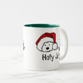 KiniArt Westie Festive Christmas Mug (Devant droit)