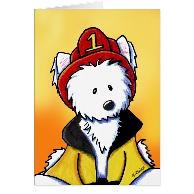 KiniArt Westie Fire Fighter (Devant)