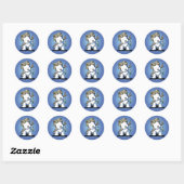 KiniArt Westie Fisherman Stickers (Vel)