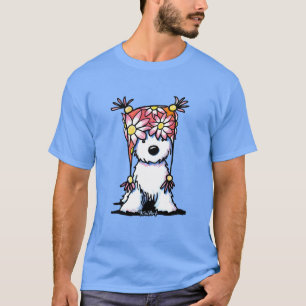 KiniArt Westie Floral Pet T-shirt