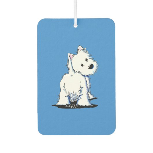 KiniArt Westie Fluffybutt Luchtverfrisser (Voorkant)